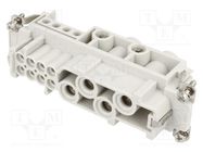 Connector: HDC; contact insert; female; S-K; PIN: 12(4+8); 4+8+PE 