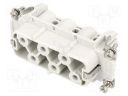 Connector: HDC; contact insert; female; S-HSB; PIN: 6; 6+PE; 35A MOLEX