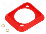 Socket gasket; red; XLR standard; 19x24mm; FT CLIFF