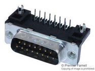 D-SUB CONNECTOR, R/A, PLUG, 15POS, TH