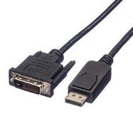 CABLE, DP TO DVI-D PLUG, BLACK, 1.5M