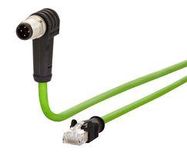 SENSOR CORD, 4P M12 PLUG-RJ45 PLUG, 5M