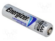 Battery: lithium; AAA,R3; 1.5V; 1200mAh; non-rechargeable ENERGIZER