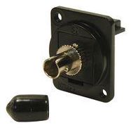 FIBRE OPTIC COUPLER, ST, JACK, BLK METAL