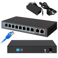 Extralink CERES | PoE Switch | 8x 100Mb/s PoE/PoE+, 2x RJ45 Uplink 100Mb/s, 96W, EXTRALINK