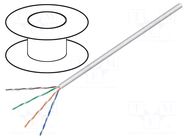 Wire; U/UTP; 4x2x24AWG; 5e; wire; CCA; Insulation: PVC; grey; 100m GOOBAY