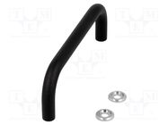 Holder; steel; black; H: 35mm; Mounting: M4 screw; Ø: 8mm; Thread: M4 ELESA+GANTER