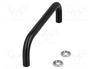 Holder; oxidized steel; black; H: 43mm; Mounting: M5 screw; Ø: 10mm ELESA+GANTER