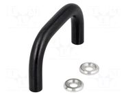 Holder; oxidized steel; black; H: 35mm; Mounting: M4 screw; GN 425 ELESA+GANTER