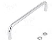 Holder; steel; chromium plated; H: 43mm; Mounting: M5 screw; GN 425 ELESA+GANTER