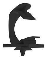 CABLE CLAMP, NYLON 6.6, 9.5MM, BLACK