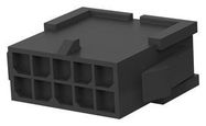 PLUG HOUSING, 10POS, NYLON 66/6, BLACK