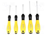 Kit: screwdrivers; Torx®; ESD; Size: TX06,TX08,TX09,TX10,TX15 WIHA