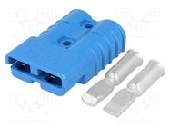 Connector: wire-wire; plug; hermaphrodite; PIN: 2; for cable; blue 