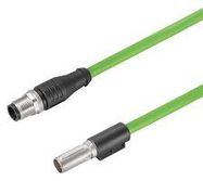 SENSOR CORD, 4POS, CIR PLUG-M12 PLUG, 1M