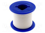 Wire; 30AWG; wire; OFC; FEP; white; 250V; 100m; 1x30AWG BQ CABLE