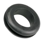 GROMMET, OPEN, 4MM ID, VINYL, BLACK, PK100