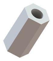 SPACER, PVC, 6.4MM X 25.4MM