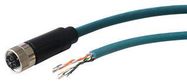 SENSOR CORD, 8P M12 RCPT-FREE END, 10M