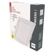 LED recessed luminaire NEXXO, square, white, 18W, neutral white, EMOS