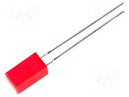 LED; square; 5x5mm; red; 3÷8mcd; 110°; Front: flat; 20mA; 2÷2.5VDC KINGBRIGHT ELECTRONIC