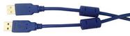 USB CABLE, 2.0, A-A PLUG, 0.5M, BLU