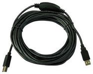 USB CABLE, 2.0 PLUG A-B, 25FT, BLACK