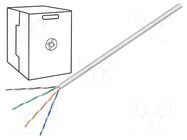 Wire; U/UTP; 4x2x24AWG; 5e; wire; CCA; Insulation: PVC; grey; 305m GOOBAY