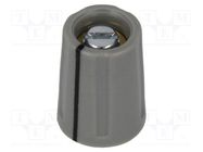 Knob; with pointer; ABS; Øshaft: 3mm; Ø10.5x14mm; grey; A2610 OKW