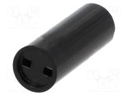 Spacer sleeve; LED; Øout: 5mm; ØLED: 3mm; L: 16mm; black MENTOR