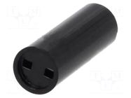 Spacer sleeve; LED; Øout: 5mm; ØLED: 3mm; L: 7mm; black MENTOR