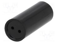 Spacer sleeve; LED; Øout: 7.5mm; ØLED: 5mm; L: 16mm; black 