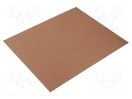 Laminate; aluminium; 1mm; L: 305mm; W: 255mm; Coating: copper 