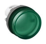 PILOT LIGHT HEAD, GREEN, ROUND, 22MM