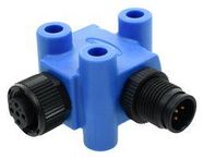 ELBOW ADAPTER, RCPT-PLUG, 5POS, PLASTIC