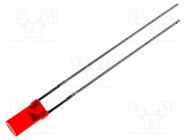 LED; 3mm; red; 3÷5mcd; 100°; Front: flat; 2÷2.5VDC; No.of term: 2 KINGBRIGHT ELECTRONIC