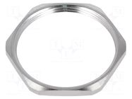 Nut; PG36; brass; Thk: 5mm; Spanner: 51mm; Thread: PG; Plating: nickel MOLEX