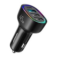 Car charger Joyroom JR-CL09, 4-port, 1x USB-C PD, 1x QC3.0 USB, 2x USB (black), Joyroom