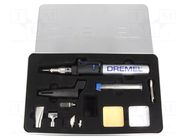 Soldering iron: gas; 1200°C; Tip temp: 550°C; 17ml; 90min DREMEL