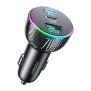 Car charger Joyroom JR-CL26, 2x USB-C PD, 1x USB 70W (black), Joyroom