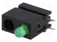 LED; in housing; 3mm; No.of diodes: 1; green; 20mA; 40°; 10÷20mcd MENTOR