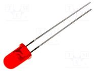 LED; 5mm; red; 50÷200mcd; 30°; Front: convex; 2÷2.5VDC; No.of term: 2 KINGBRIGHT ELECTRONIC