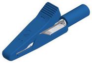 CROCODILE CLIP, 4MM, BLUE, 8A