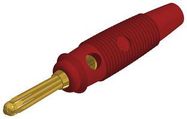 CONN, BANANA, PLUG, 30A, SOLDER, RED