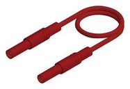 TEST LEAD, 4MM BANANA PLUG, RED, 500MM