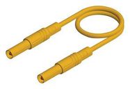 TEST LEAD, 4MM BANANA PLUG, YELLOW, 2M