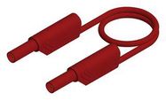 TEST LEAD, 4MM BANANA PLUG, RED, 2M