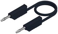 TEST LEAD, 4MM BANANA PLUG, BLACK, 250MM