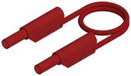 TEST LEAD, 4MM BANANA PLUG, RED, 500MM