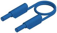 TEST LEAD, 4MM BANANA PLUG, BLUE, 500MM